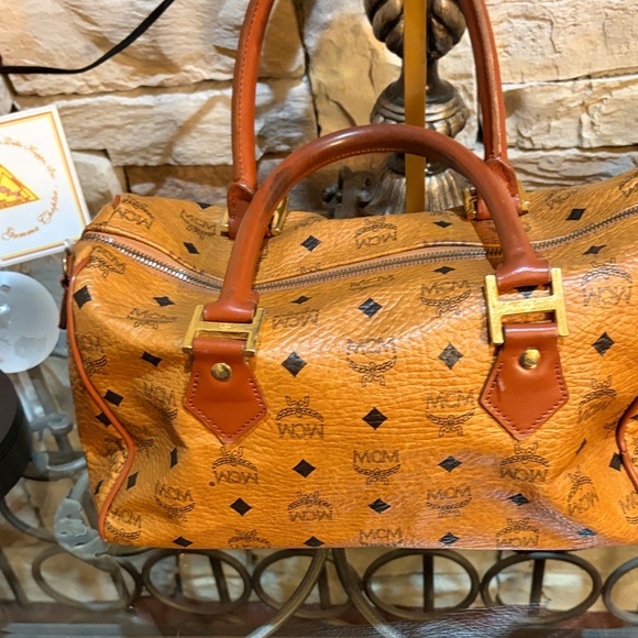 MCM Cognac Visetos Satchel - Picture 7 of 14